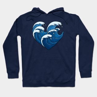 Waves Heart Hoodie